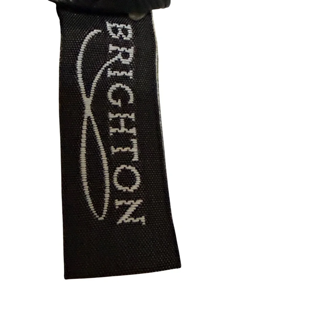 Brighton Basketweave Belt Size 32 Black EUC Celtic Knot Silver Hardware Western